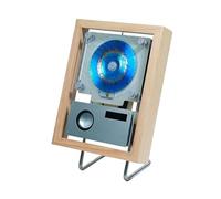 Wall Mountable Music Frame, Music Frame CD Player, Decorative Photo Frame CD Player, Two-Way 5.1 Bluetooth/3.5mm AUX Output, with Remote Control/Speakers/6 Lighting, for Home/Wall Decor(Beige)