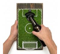 Wall Mounted Beer Bottle Opener with Soccer Field Design and Cap Catcher Net, Sports Bar Wall Decor for Home Bar Garage Patio, Soccer Fan Gift for Men, Fun Game Room Accessory