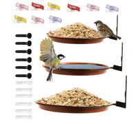 Wall Mounted Bird Feeder - Bird Bath Tray | 3 pieces Multifunctional Birds Feeder Birds Bath Outdoor | Three-Tier Hummingbird Feeders Wall Mount | Baths Bowls for Trees Garden Lawn Patio Outdoor
