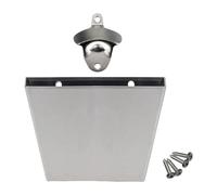 Wall Mounted Bottle Opener with Storage Bucket, Alloy Ergonomic Wine Beer Opener Bar Accessories for Home, Kitchen, Apartment, Restaurant, Dad, Husband, Gift