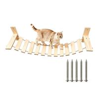 Wall-Mounted Cat Bridge | Estable Wooden Indoor Kitten Activity Center | Wall Furniture Climbing Frame For Living Room Bedroom Apartment Windowsill | Hallway Playing Lounging