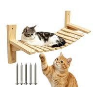 Wall-Mounted Cat Bridge, Wooden Kitten Activity Center, Cat Shelves Perches | Wall Furniture Climbing Frame, Cat Shelves And Perches For Living Room Bedroom Apartments Windowsill Corner Hallways