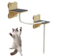 Wall Mounted Cat Furniture, Space-Saving Cat Shelves, Natural Climbing Perch, Scratching Tower Tree, Elevated Kitten Stairs for Window View, Home Decor, Indoor Activity, Outdoor Exploration