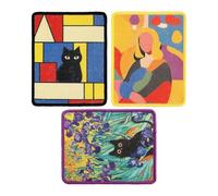 Wall Mounted Cat Scratcher - Aesthetic Adhesive Furniture Protector, Kitten Play Scratcher for Indoor Apartment Living Room Bedroom Balcony Floor | Bookshelf Corner Guard, Cabinet Side Protection