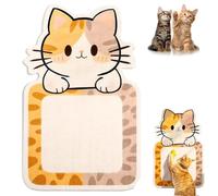 Wall Mounted Cat Scratcher, Cute Self-Adhesive Cat Scratch Mats with a Cat Toy, Trimmable Cats Scratch Mats, with Adhesive Backing for Wall, Door, Sofa (Color A)