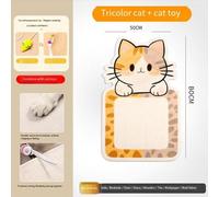 Wall Mounted Cat Scratcher Pads, Cute Self-Adhesive Cat Scratch Mats with Toy, Self-Adhesive Scratching Mat, Anti Scratch Furniture Protector for Couch, Wall, Doors & Furniture (B)