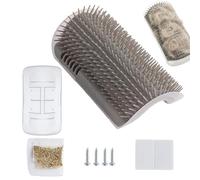 Wall Mounted Cat Self Groomer Brush - Self Cleaning Pet Detangling Tool | Self Groomer Cat Brush for Small Medium Large Puppy Kitten Home Indoor Outdoor Garden Yard Walking