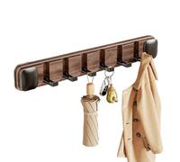 Wall Mounted Coat Hooks, Foldable Clothes Holder Rack, 18.31x2.17x1.18 Inches Strong Suction Cup Design, Space Saving Multipurpose Hook for Bathroom Kitchen Door, Hanging Keys Towels Hats Bags
