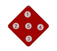Wall Mounted Fencing Training Target - 13x13 PU Leather Pad | 5 Bulls Eye Point Control Practice Board, Foldable Shockproof Striking Target Tool For Saber Foil Epee Athletes Home Garage