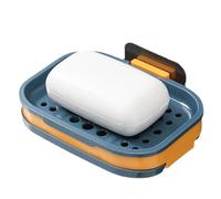 Wall Mounted Holder - Shower Dish with Drainage Feature, Durable Non-Slip Tray for Bar and Sponge, Bathroom Accessory for Tile Shower, Kitchen Sink, Home Organization