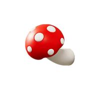 Wall Mounted Hooks - Cute Mushroom Wall Hanger for Kitchen Bathroom | No Drilling Adhesive Hook with Strong Hold, Creatives Storage Hanger Multifunctional Towel Key Clothe Bag Organizer, 5cm Red White
