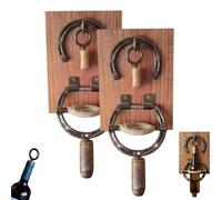 Wall Mounted Horseshoe Bottle Opener, Rustic Horseshoe Wine Opener Corkscrew Wall Mounted, For Wine Lovers Home Decors Enthusiasts for Occasions (2PCS)