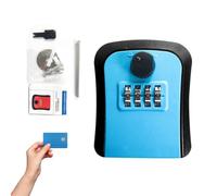 Wall Mounted Key Box - 9x7.5x3.3cm Combination Ločkbox | Anti Theft PP Door Lock KeyStorage Box for Home Stay Construction Site Peephole Secure Outdoor Key Safe