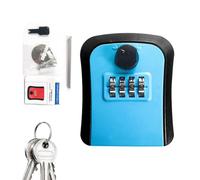 Wall Mounted Key Lock Box, Key Storage Locks Box, Lightweight Hider with Combination, Sturdy 4 Digit Secure, Weatherproof Safe for Outdoor Use, Home and Offices, 9x7.5x3.3cm