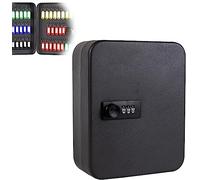 Wall Mounted Key Safe Cabinet, Key Safe Storage Box Outdoor,Security Lock Storage Box,With 32 Key Tags,Password Unlocking,For Office Property Hotel Garage, HUANGHAIQIU