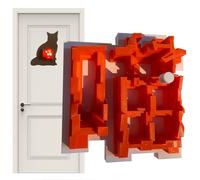 Wall Mounted Light - Battery Operated 3D Shadow Ambient Lamp, Animal Themed Decorative Night Light, Soft Illumination for Bedroom Living Room Kids Room Study, Indoor Wall Decor, 9,45 x 9,45 x 3,15