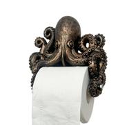 Wall Mounted Octopus Toilet Paper Holder - Vintage Bronze Resin Roll Dispen