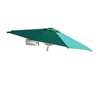 Wall-Mounted Patio Parasol Umbrella with Metal Pole Outdoor S Canopy Umbrellas for Pool Garden Beach Waterproo