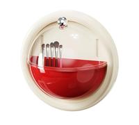 Wall Mounted Perfume Organizer, Clear Dust Cover Rack with Compartments and Rotating Top, Skincare and Perfume Samples Organizer for Dressing Table, Home, Bedroom, Apartment, Space-Saving Cosmetic