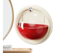 Wall Mounted Perfume Organizer - Display Storage for Vanity Styling | Clear Acrylic Dust Cover Rack, Rotating Lid Compartments Skincare Sample Holder Bathroom Apartment