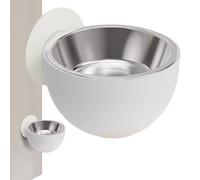 Wall-Mounted Pet Bowls, Stainless Steel Anti-Spill Magnetic Dog Food Bowls, 8cm/3.15inch Raised Fixed Wall Mount for Cats and Dogs, Detachable Food and Water Feeding Bowl.