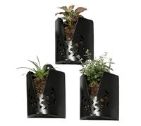 Wall Mounted Plant Holder - Vertical Basket Garden Decor, 3 Piece Indoor Plant Pots Board, Hanging Plants Holder Rack, Wall Planter for Indoor Outdoor | Space Saving Vertical Garden Display for Orchid