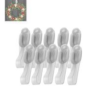 Wall Mounted Punch-Free Adhesive Removable Cord Holder Organizer, Command Cord Bundlers for Garland, Cord Organizer, No Tools Cord Bundlers for Hanging Electrical Cables (10pcs,Transparent)