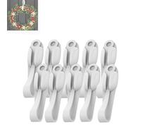 Wall Mounted Punch-Free Adhesive Removable Cord Holder Organizer, Command Cord Bundlers for Garland, Cord Organizer, No Tools Cord Bundlers for Hanging Electrical Cables (10pcs,White)