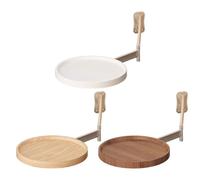 Wall Mounted Round Table - 180° Rotation Desk, Foldable Coffee, Modern Compact Space Saving Furniture, Wooden circulars Swivel Folding work-space Station | For Living Room Bedside Kitchen Small Study