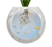 Wall-Mounted Silicone Flower Vases, Strong Adhesive Globe Plant Pots, Unique Air Plant Holder, Modern Wall-Mount Terrarium for Fish Tank, Decorative Silicone Flower Holder for Home, Living Roo