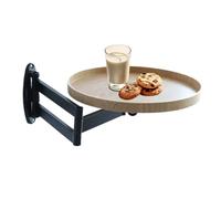 Wall Mounted Stand, Folding Round Table, Retractable Floating Desk, Space-Saving Fold Down Cover, Ideal for Living Room, Bedroom, Study Area, Small Apartment, Workstation, Home Use