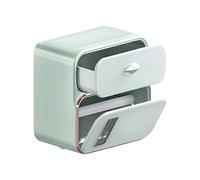 Wall Mounted Tissue Box, Bathroom Toilet Paper Holder, Adhesive Tissue Dispenser with Built-in Drawer, No-Drill Installation, Napkin Storage for Hotel, Kitchen, Washroom and Home