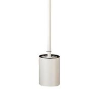 Wall-Mounted Toilet Brush Punch-Free Space Aluminum No Dead Angle Bathroom Cleaning Tool(White)