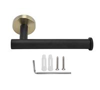 Wall Mounted Toilet Paper Holder | 304 Stainless Steel Tissue Roll Holder for Bathroom/Toilet | Black Gold Finish, Easy Install