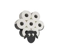 Wall Mounted Toilet Paper Holder - Sheep Design - Black