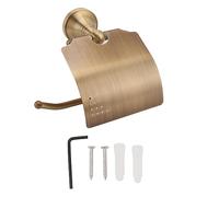 Wall Mounted Toilet Paper Holder | Vintage Copper Design with Ample Space/Scratch Resilient | Bathroom Tissue Roll Organizer for Washroom/Kitchen/Living Room