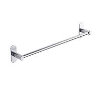 Wall Mounted Towel Rack, Single and Double Layer Aluminum Towel Rail, Self Adhesive Towel Bar for Kitchen or Bathroom/80Cm/B-Silver