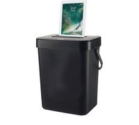 Wall Mounted Trash Can - Pequeño contenedor, duradero y moderno cubo de basura Bin, compacto Waste Holder, Space Saving Kitchen Receptacle, Gran capacidad Bin con mango lid, Easy Mountable Design for