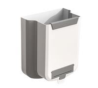 Wall Mounted Trash Can, plegable para colgar en la cocina de basura con Lid, ABS, compacto interior Waste Container for Food Scrap Bathroom Cabinet Door Countertop Space-Saving Organization, 13,2 x