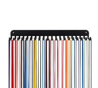 Wall-Mounted Trophy Display Hanger - 40,6 x 4,5 cm Steel Black Rack | Perfect for Displaying Medals, Keychains, Lanyards, Hats, Scarves, and Racing Collectibles, Sleek and Attractive Organizer for