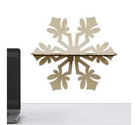 Wall Mounted Wood Shelf, Snowflake Shape Shelf, Wooden Hollow Storage Rack, Decorative Wall Shelf, Wood Display Shelf, Rustic Home Decor Shelf, Living Room Shelf, Bathroom Storage Shelf