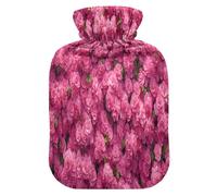 Wall of Pink Roses - Bolsa de agua caliente con funda de forro polar suave, bolsa de agua caliente para aliviar el dolor de cuello y hombros, terapias frías y calientes, talla L