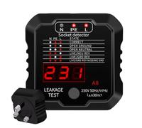 Wall Outlet Tester - 5.8x4.8x2.8cm Voltage Display Accurate Wiring Detector | Home Electrical Tester for Homeowners Apartment Renters Safety Inspection Routine