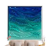 Wall Pictures - Acrylic Sea Wave Art Panels, Framed Modern Poster Decor Gear | Elegant Sea Wave Wall Pictures For Living Room Study Hallway Cafe Lobby Apartment Kitchen Dining Workplace Hotel Display