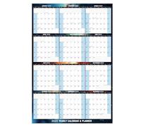 Wall Planner, Wet Or Dry Erase Horizontal Annual Planning Board, Vertical Calendar, Write On Calendar For Wall, 12 Month Double-Sided Adhesive Calendar, Large Monthly Wall Calendar For Family Friends