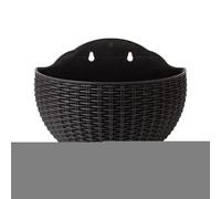 Wall Pots, Imitation Rattan Wall, Impatiens Suitable Begonia Holder Pothos Compatible Petunia Display Space Saver Breathable Texture Modern Style, Semicircular Decor for Plants