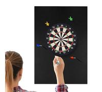 Wall Protector, Dart Board, 23.62x23.62 Inches Removable Black Mat Protection Professional Grade, Wall Shield for Game Room, Garage, Home, Classroom, Damage Prevention, Adults