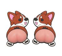 Wall Protector Door Stopper - 3D Cute Dog Self Adhesive Anti-Collision Decoration, Silicone Knob Bumper Guard, Punch-Free Pinch Shield | Hitting Swinging Protection Bedroom Nursery Home Office