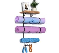 Wall Rack Organizador de esterilla de yoga, soporte para esterilla de yoga, toalla de espuma para el hogar, accesorios de fitness