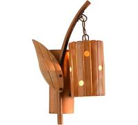 Wall Sconces,Industrial Hand-Woven Rattan Lampshade Hanging Wall Lamp with Base,Farmhouse Rustic Wall Mounted Light Decoration for Kitchen Island,Living Room,Bedroom, 11 * 15.3in(8.6 * 15
